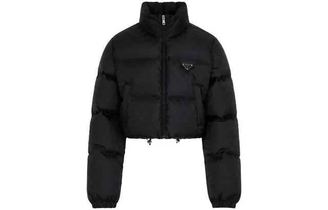 Prada High Neck Zip Jacket Black