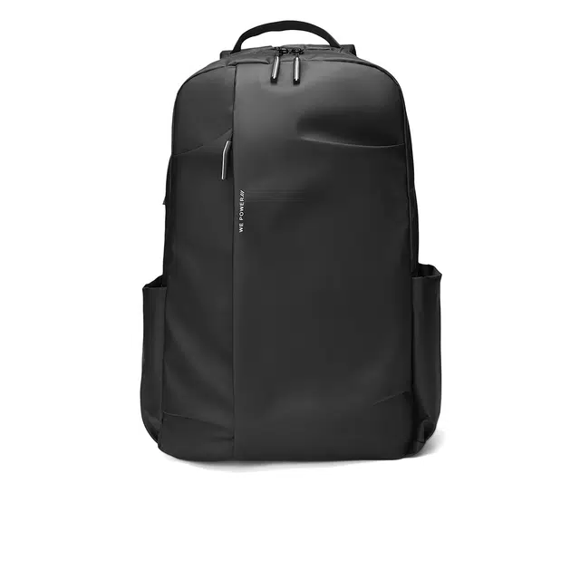 稻草人 高级感简约商务通勤多隔层 织物 双肩包 常规 男款 黑色