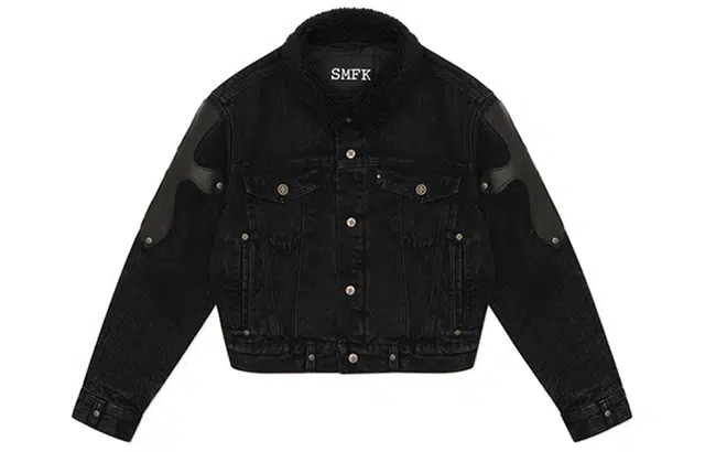 SMFK Classic Quilted Denim Jacket Black