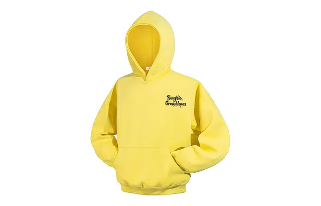 冰飞 美式复古高克重时尚百搭简约基础款字母图案宽松休闲舒适套头落肩上衣服潮牌潮流少年感穿搭百搭重磅连帽卫衣 男女同款