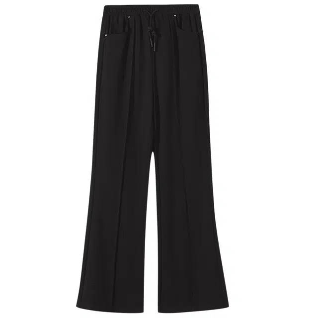 美特斯邦威 时尚纯色舒适百搭休闲裤 女款 影黑