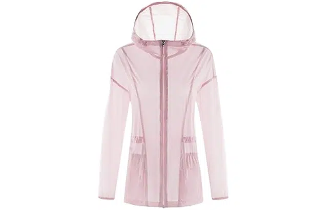 探路者 纯色户外轻薄透气防紫外线连帽防晒衣 女款