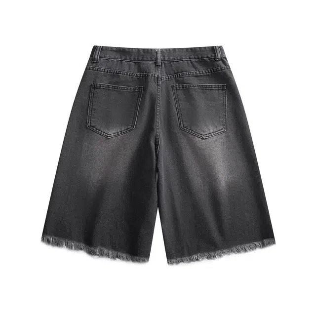 【dme】 潮流美式复古宽松休闲百搭五分牛仔短裤 男女同款