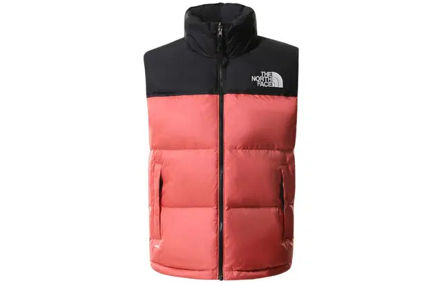 The North Face FW22 Colorblock Packable Down Vest Women Red