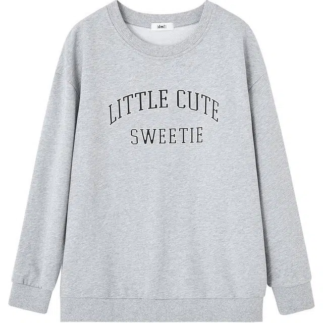 【dme】 圆领宽松套头长袖卫衣 女款 深花灰色