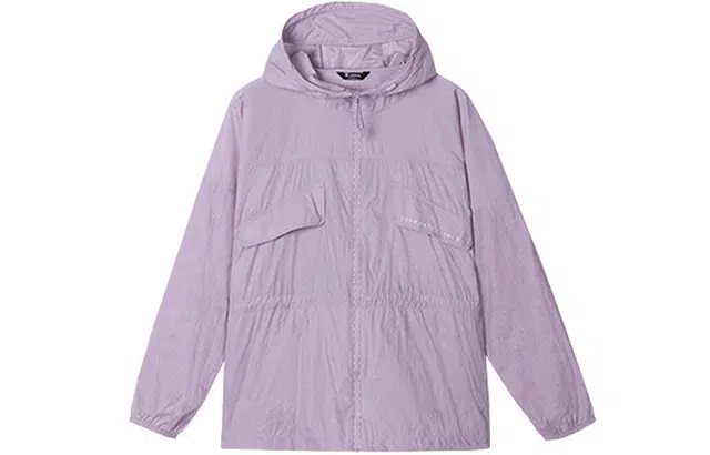 探路者 户外旅行光变印花连帽防晒衣 女款