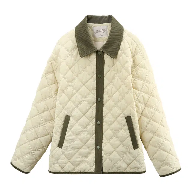 苏醒的乐园 宽松加厚保暖细腻柔和亲肤外套棉服 女款 绿色