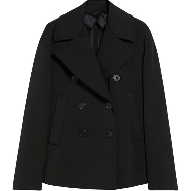 MaxMara Double-Breasted Coat Navy