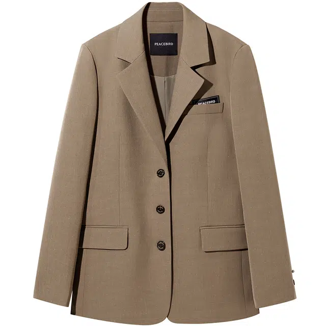 Peacebird Sparkle Straight Casual Blazer