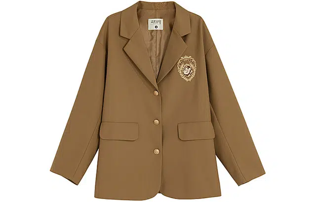 森女部落 金秋学院原创英伦风西装短款外套闺蜜装气质长袖西服外套 女款