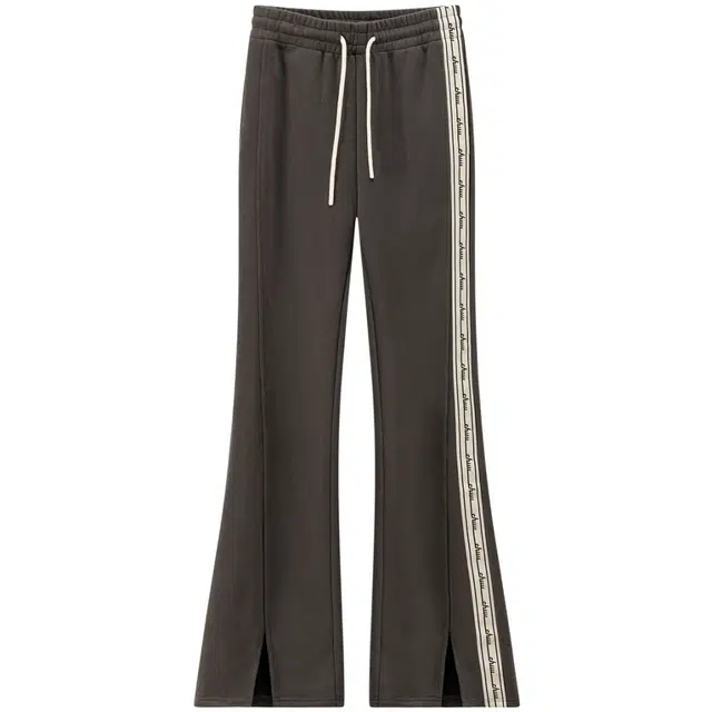 CHUU Split Hem Flared Pants Black