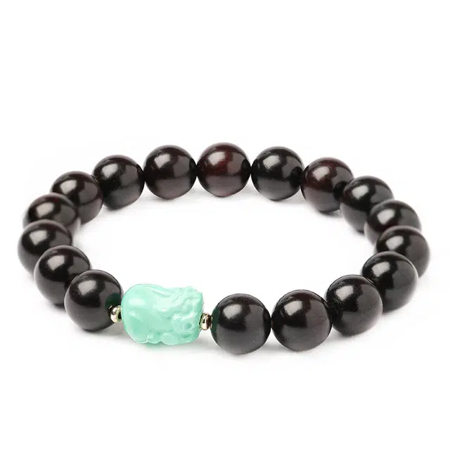 三檀小舍 招财貔貅转运旺事业国风国潮新中式复古单圈佛珠好运平安喜乐小众百搭高级轻奢 紫檀属 手串 男女同款情侣款