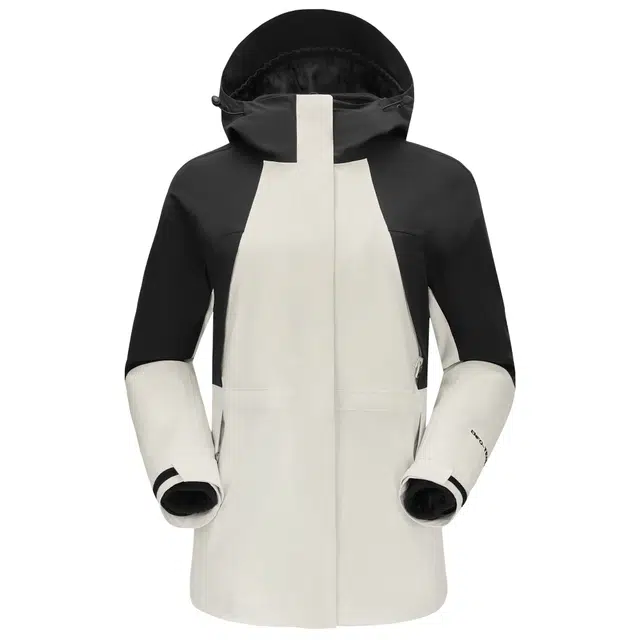 熊猫 抓绒内胆山系拼色户外三合一冲锋衣 女款