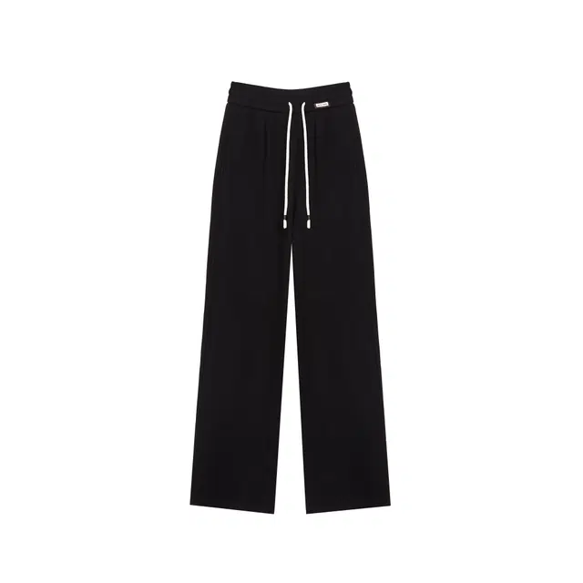 麓蔓蒂 纯色高腰抽绳宽松直筒加厚休闲裤 女款