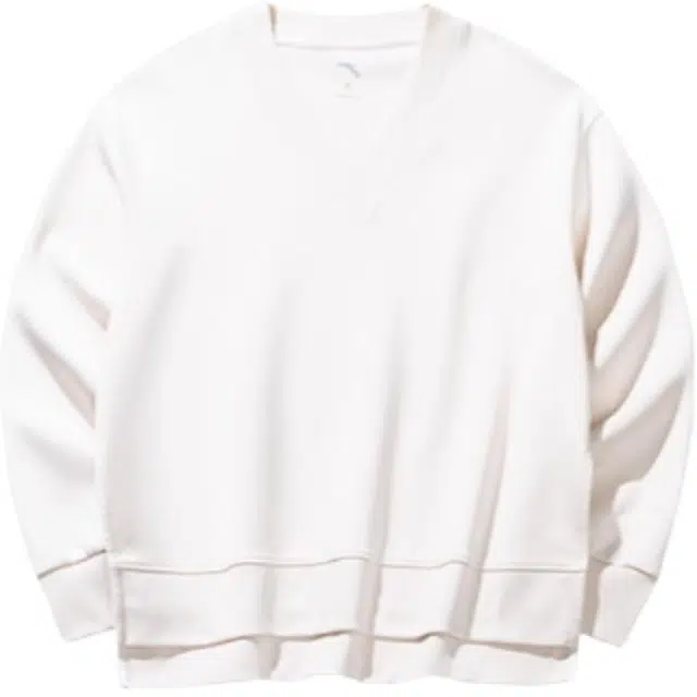 超级安踏 运动休闲简约纯色卫衣 女款 鱼肚白