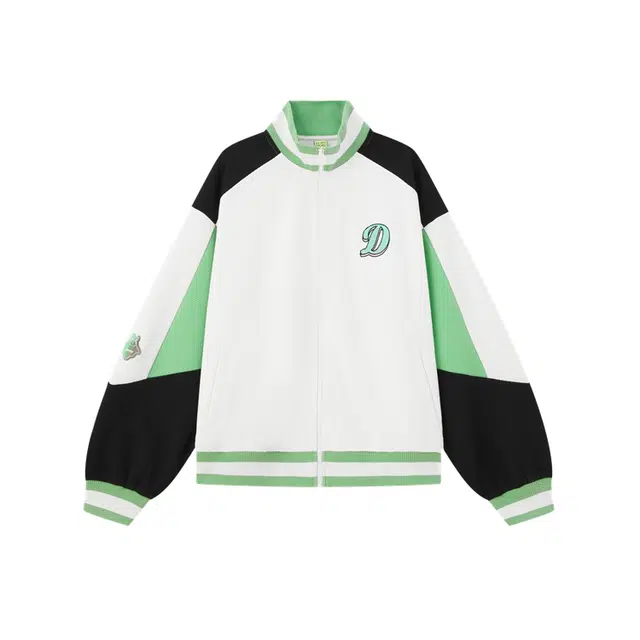 森马 华夫格休闲拼接棒球服 女款