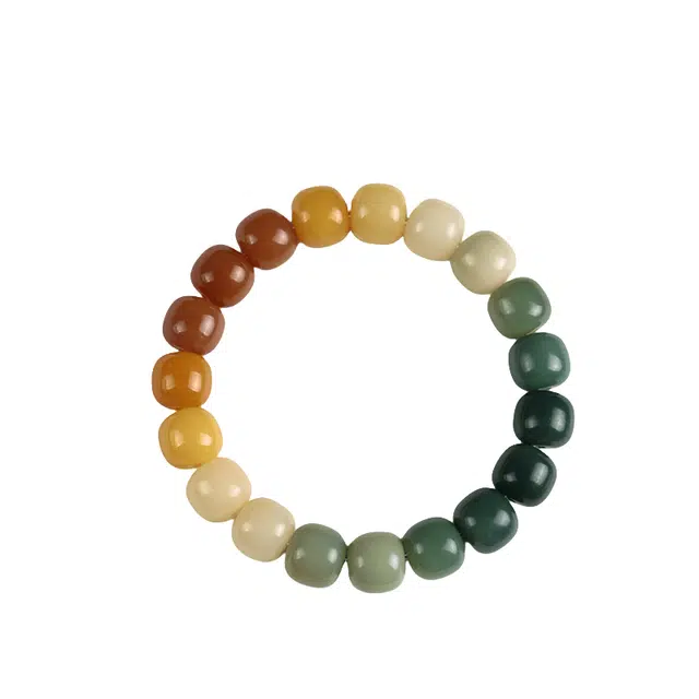 镯钰瑭 绕指柔原生态渐变绿 小众复古文艺风汉服旗袍好运连连小清醒民族风平安转运民族风高级感#好运 菩提根 手串 男女同款情侣款