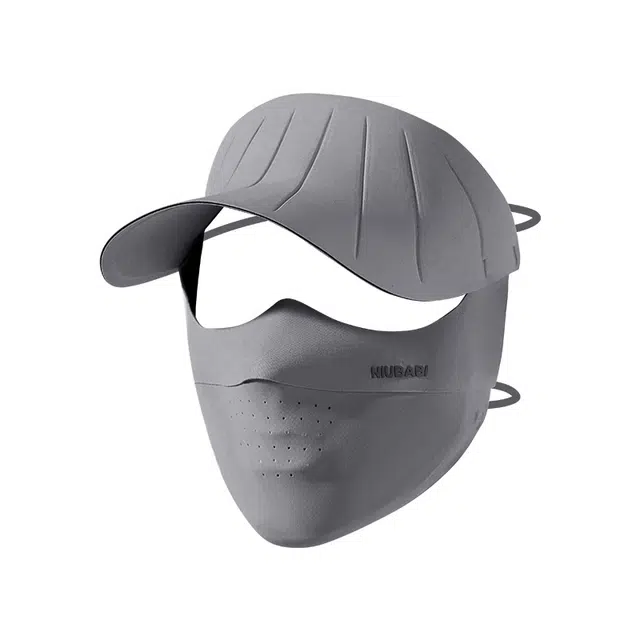 【冰皮强挡光】 南极人 全脸口罩防紫外线护颈帽子一体冰丝无痕脸罩帽檐脸基尼骑行开车透气遮阳面纱 轻薄 防晒面罩 男女同款情侣款