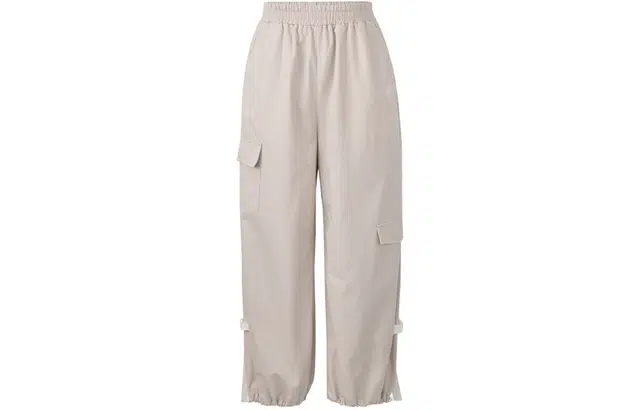 森女部落 纯色工装高腰束脚休闲裤 女款