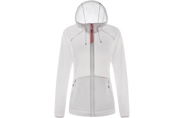 探路者 纯色户外防紫外线透气长袖连帽防晒衣 女款