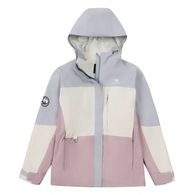 熊猫 抓绒内胆拼色可拆卸两件套山系登山三防设计保暖户外适中三合一冲锋衣 女款