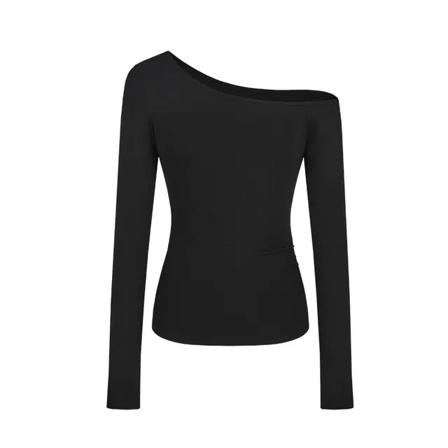 怪力萝莉 魔西女王内搭长袖女斜肩休闲性感修身显瘦上衣针织衫 女款