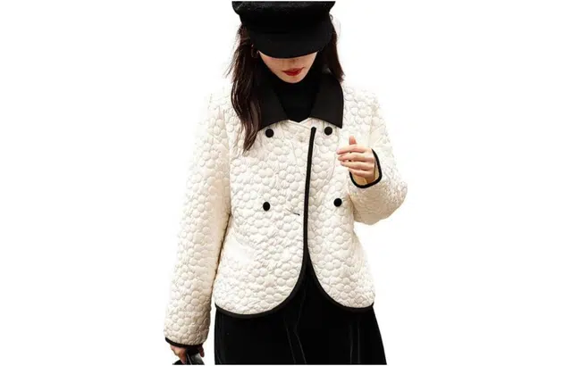 【dme】 气质微宽松轻便显瘦双排扣棉服 女款