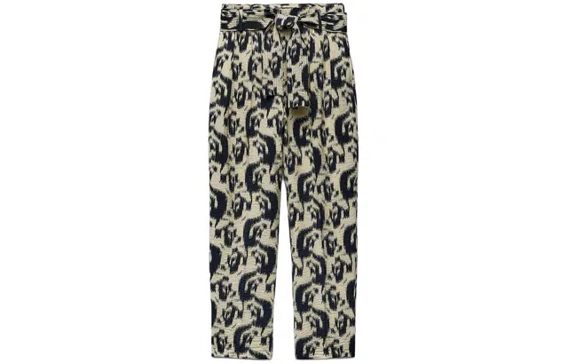 ZARA Animal Print High Waist Straight Pants