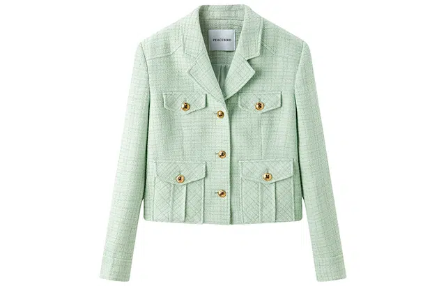 太平鸟 工装风西装 女款 绿色