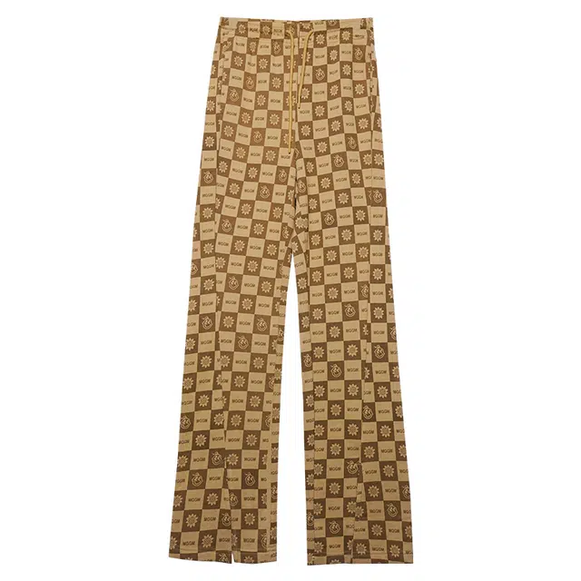 木果果木 显瘦开叉微喇裤休闲裤 女款 卡其