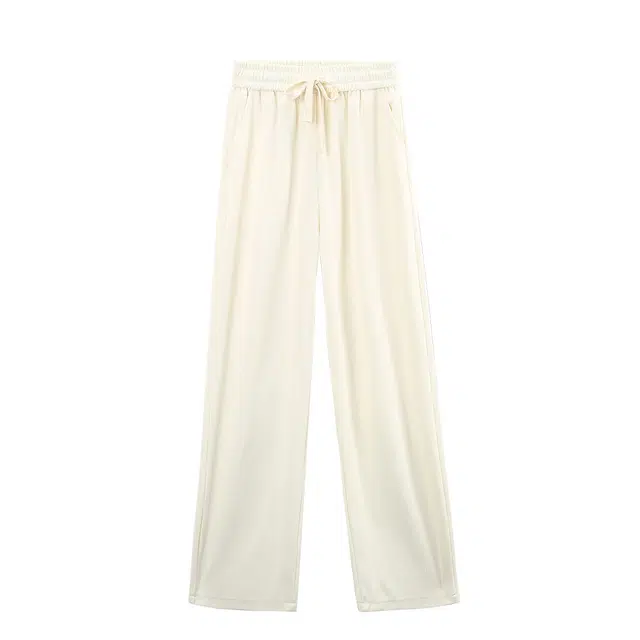 苏醒的乐园 高腰纯色简约宽松直筒休闲裤 女款