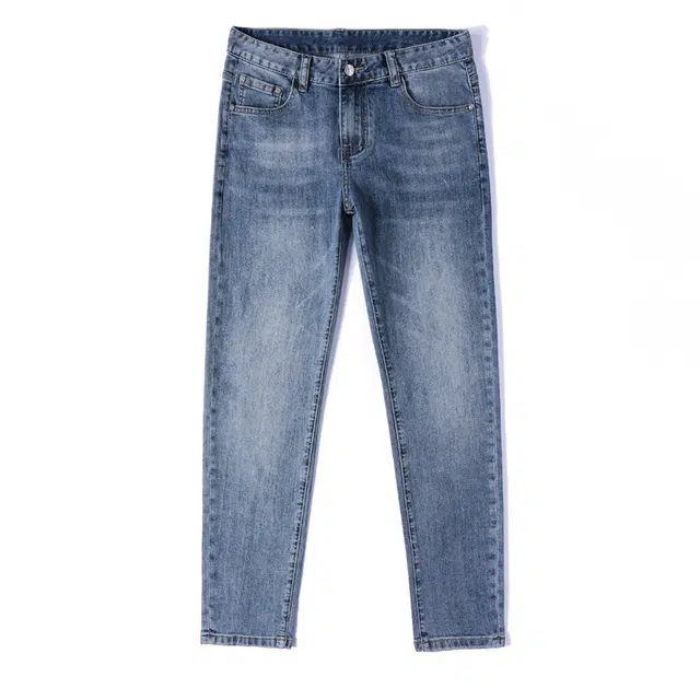 吉肯蒂 时尚修身弹力百搭做旧水洗牛仔裤 男款