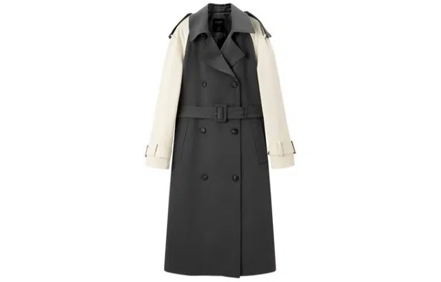 太平鸟 时尚休闲简约气质风衣 女款 灰色