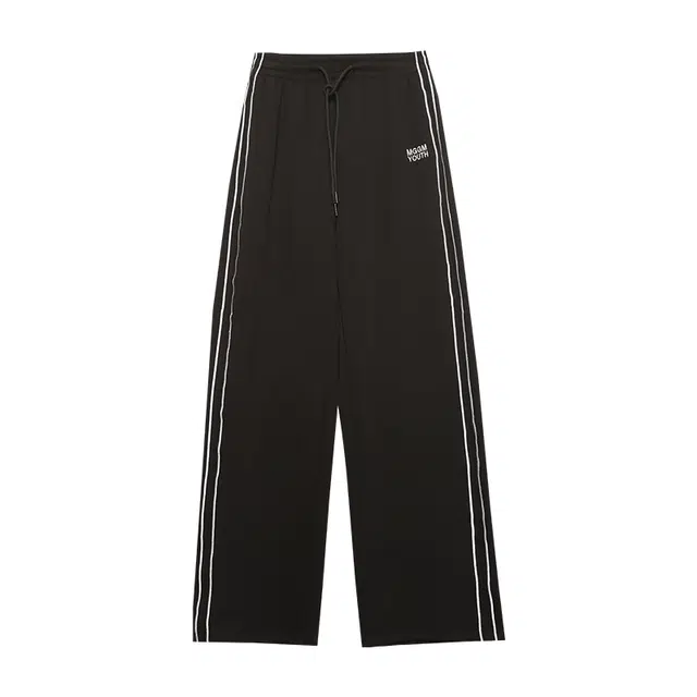 木果果木 条纹系带中腰直筒长裤休闲裤 女