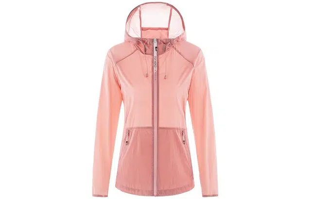 探路者 纯色连帽长袖休闲防晒服 女款 城市粉