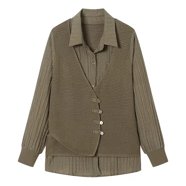 红蜻蜓 百搭休闲修身纯色复古长袖针织衫 男女同款