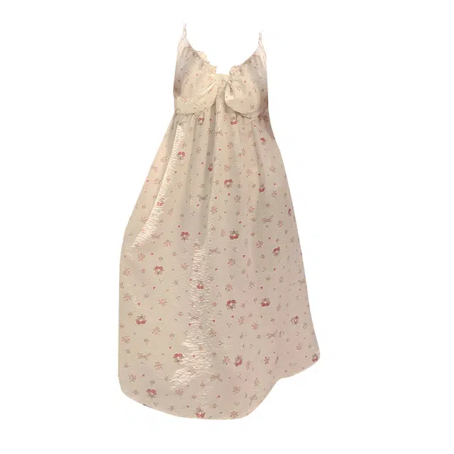 欧诗帛 韩版甜美可爱吊带带胸垫家居服可外穿睡裙 女款