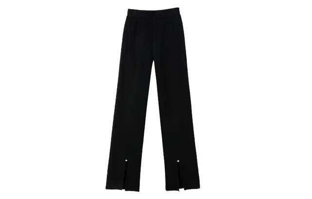 花栗鼠小姐 软糯舒适细腻柔和亲肤微喇保暖加绒休闲裤 女款 黑色