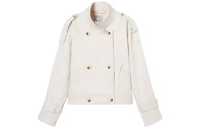 对白 法式设计感短款休闲百搭风衣 女款