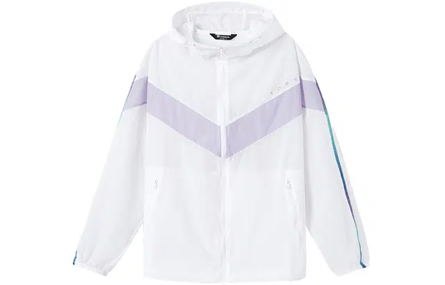 探路者 拼色轻薄透气连帽防晒衣 女款