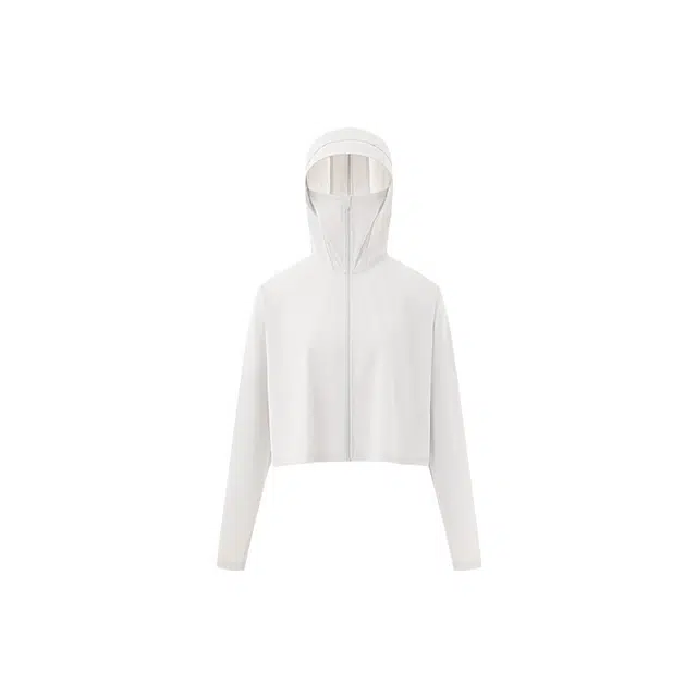 波司登 骄阳系列 甜美风 冰丝凉感透气防紫外线扎染斗篷宽松印花纯色长袖连帽防晒服 女款