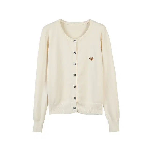 木清清 文艺风宽松圆领纯色长袖时尚百搭针织衫 女款