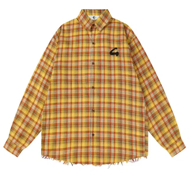 怪力萝莉 美式复古多巴胺宽松休闲长袖衬衫 女款