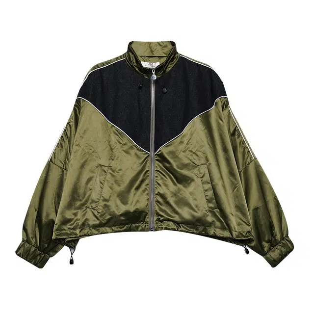 木果果木 撞色拼接舒适简约截短外套 女款