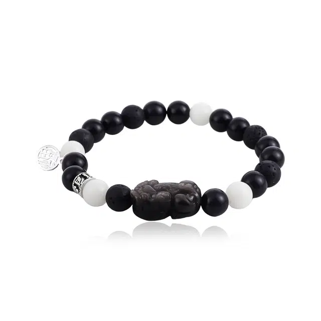 克兰茜 招财纳福 晶石貔貅转运圆珠串 新中式国风小众轻奢吞金兽设计 百搭精致高级感 精美礼盒 好运 菩提子/菩提籽 手串 男女同款情侣款