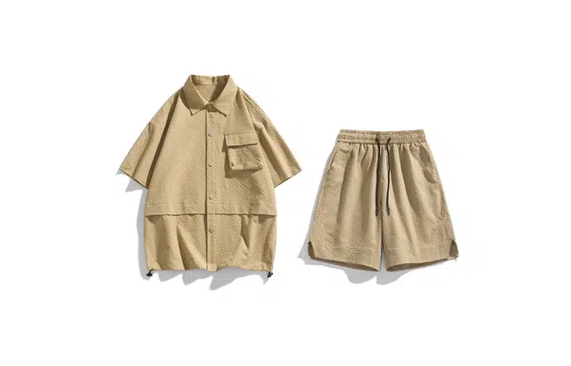 玉儿恋 日系工装风复古亲肤户外穿搭时尚休闲运动套装 男女同款