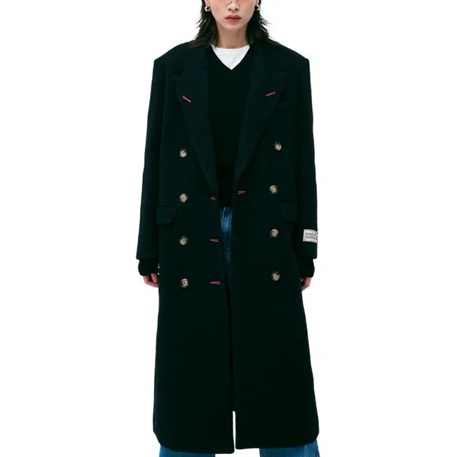 MARDI MERCREDI FW24 ALPACA OVERSIZED MAXI COAT DOUBLE-BLACK