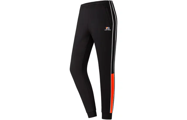 鸿星尔克 字母印花针织休闲运动裤 女款 正黑