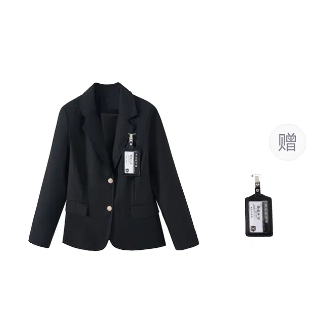 花山家的猫 学院风单排扣简约纯色长袖西装 女款
