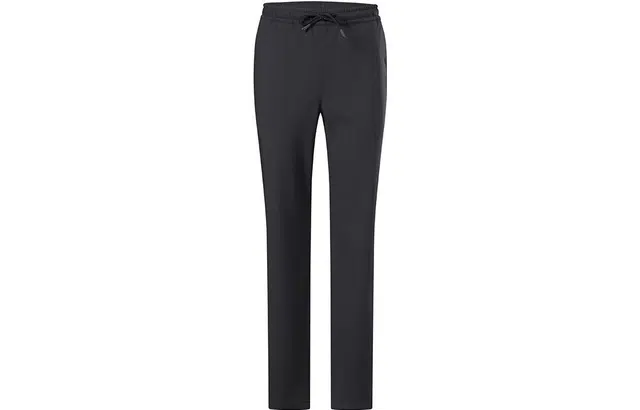 探路者 纯色软壳防风保暖加绒休闲裤 女款 黑色